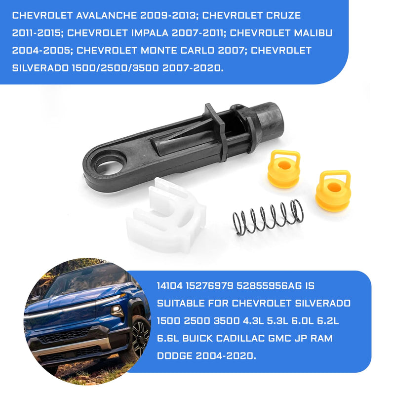 Shifter Cable Linkage Bushing Repair Kit, Transmission Shift Cable 14104 15276979 52855956AG Compatible with Chevy Silverado 1500 2500 3500 Buick Cadillac GMC JP RAM Dodge (2004-2020)Accessories Yellow