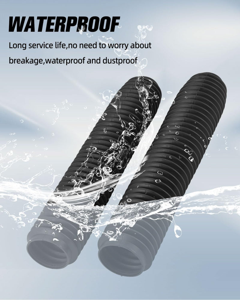 Motorcycle Fork Cover Boots Universal Front Shock Tube Absorber Guard Dust Boots For Most Dirt Pit Bike, MYSTERIOUS BLACK Universal Front Fork Cover