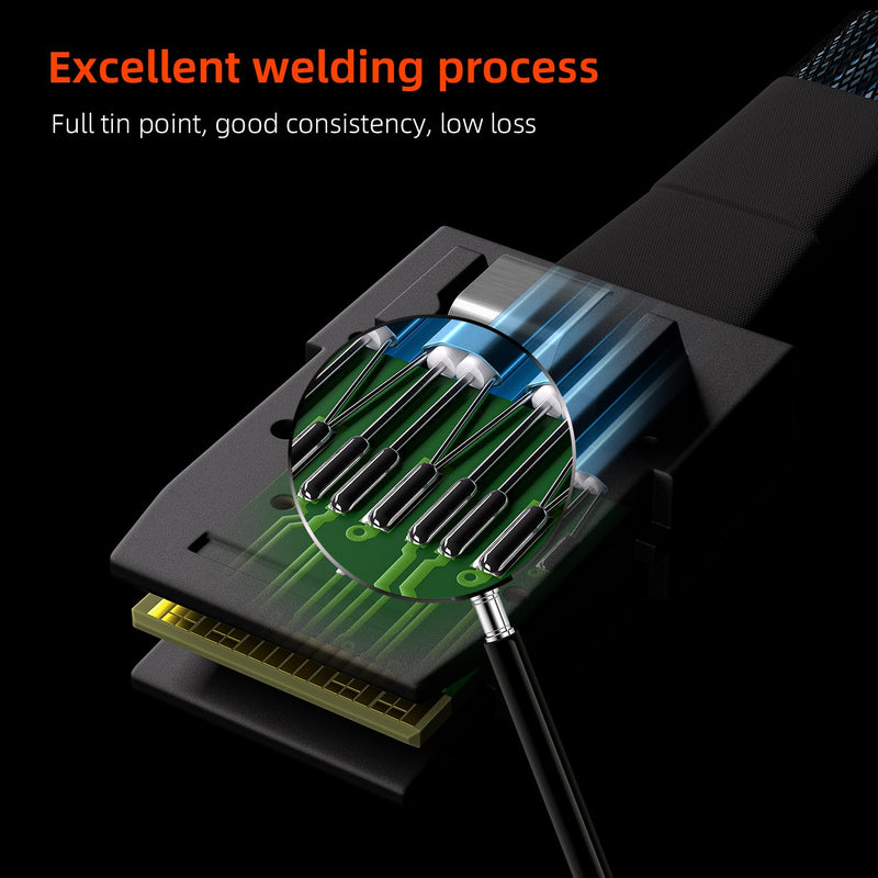 Mini SAS to 4 SATA Cable, 36 Pin SFF 8087 Host/Controller to 7 Pin SATA Target/Backplane, Compatible with PERC H310, RAID Controller (SFF-8087 to 4SATA Forward Breakout) 1.6 Feet 1.6ft