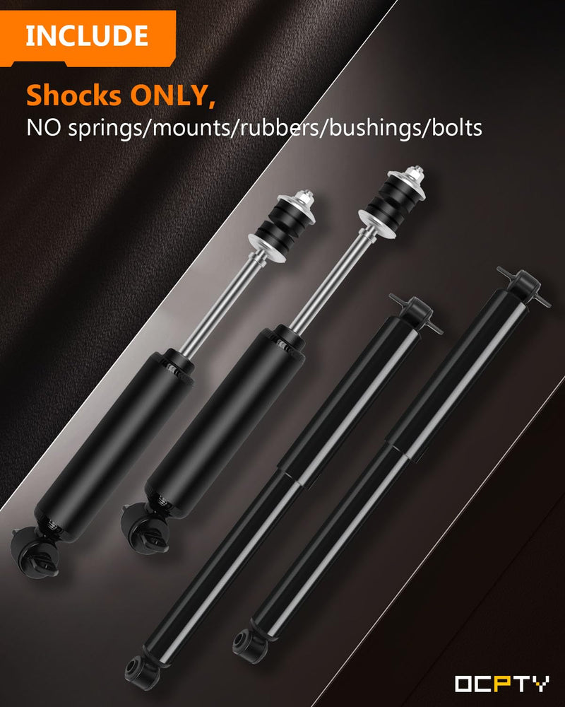 Front Rear Shocks for Chevy(RWD),OCPTY Shock Absorbers Struts Fits 1995-2005 for Chevy Blazer/LLV/S10/S10 Blazer,for GMC Jimmy/S15/S15 Jimmy/Sonoma,for Isuzu Hombre 344040 37129 344041 37021 Pack of 4