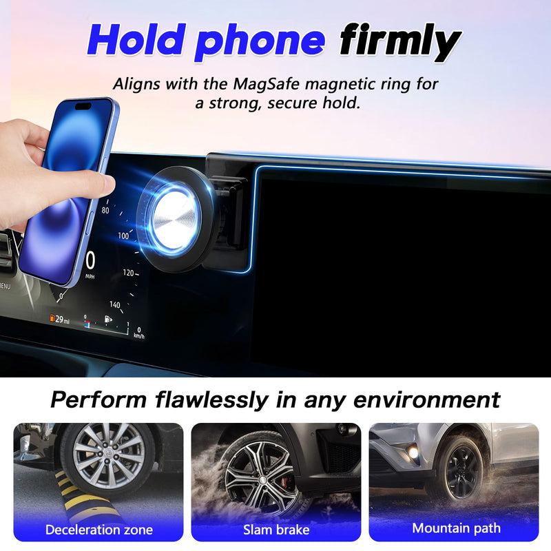 Sunsdrew Car Phone Holder for 2026 Nissan Sentra Accessories, Sentra S SV SR SL Phone Mount for 12.3-Inch Screen, Tool-Free Fixed Clip, 360° Rotation, Does Not Affect Air Vent For Nissan Sentra