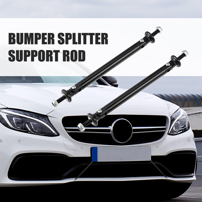 X AUTOHAUX 1pair 100mm 3.94" Splitter Support Rods Adjustable Front Rear Bumper Lip Splitter Strut Rod Tie Support Bars Fit Most Vehicle Black