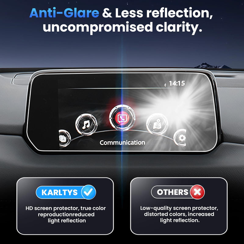 Karltys Screen Protector for 2017-2019 Mazda CX-5 CX5 CX 5, 7-Inch 9H Tempered Glass HD Navigation Screen Cover for Mazda CX5 Touch screen Film [Anti-Glare & No Fingerprint]