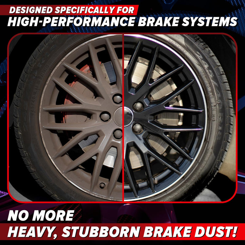 Carfidant Rim Reactor Wheel & Rim Cleaner Spray – Removes Brake Dust & Grime - Thick Gel, Dilutable - pH Neutral, Non-Acidic Tire Cleaner - Safe for Chrome, Black, Painted & Alloy Wheels - 16 fl oz 16 Fl Oz (Pack of 1)