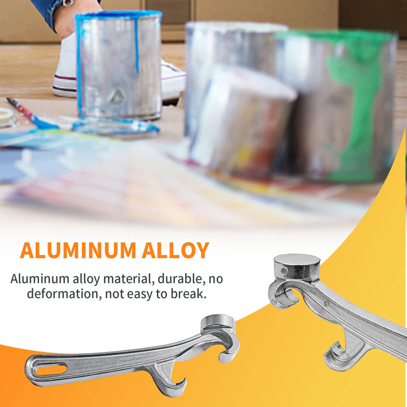 1Pcs Aluminum 3Pcs Plastic Bucket Lid Opener 5 Gallon Paint Can Opener Lid Wrench Metal Can Opener for Home Industrial