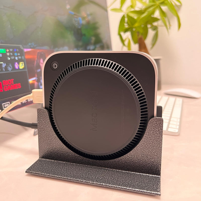 Mac mini Stand Vertical Laptop Holder Desk Mount - Fit for Mac mini M4 | Integrated molding, Metallic Paint