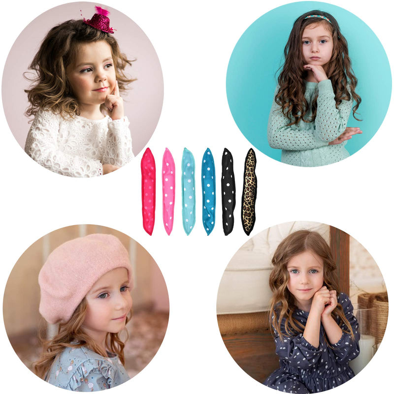 Alldo 24Pcs No Heat Hair Curlers - Sponge Rollers, Wave Formers for Long Short Hair - Sleep in Curlers - DIY Hair Tools - Pillow Soft Curls (6 Color*4 Pcs)