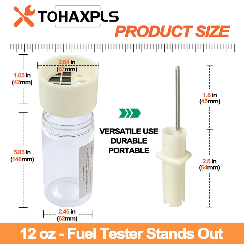 Jar Fuel Tester Aviation for Non-Ethanol Aviation Fuel - Sample Collector, Contamination Inspection, Water & Debris Separator, Safe Fuel Return