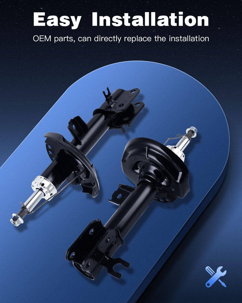 ECCPP Shocks Struts Front Shocks Absorbers Struts for 2013-2015 for Chevy Spark 3330089 73019 3330090 73020-2pcs shocks