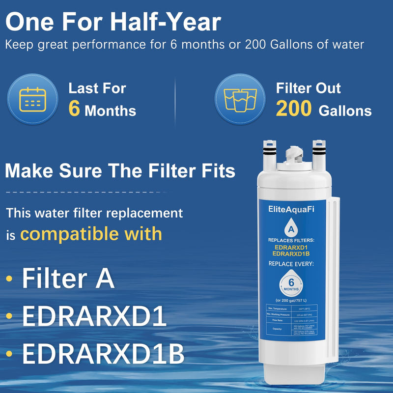EDRARXD1 Water Filter Compatible with Whirlpool EDRARXD1 Everydrop Filter A (3 Pack) 3 Pack