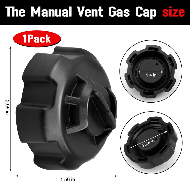 Marine Vent Gas Cap for Boat Fuel Tank, Marine Manual Fuel Tank Cap for Moeller Tempo Gas Tank 621501-10, Black, 1 Pack