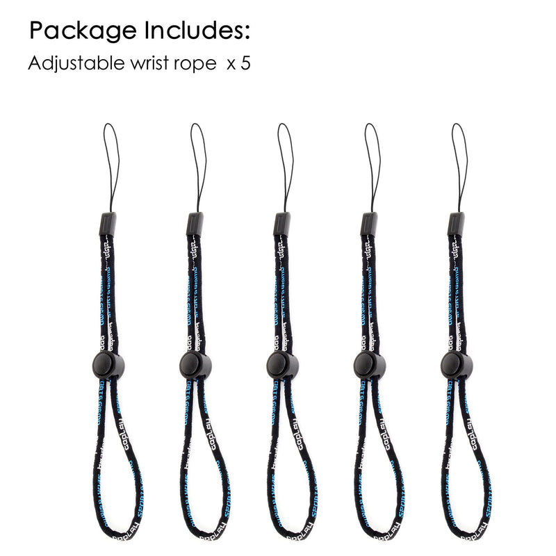 5-Pack Adjustable Hand Wrist Strap Lanyard for Camera | Durable Thick Cord Wristlet for GoPro, Phone, USB Flash Drive, Keychain, Flashlight