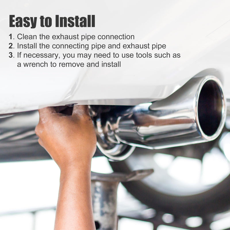 X AUTOHAUX 4 Pcs OD 3 Inch 45 Degree SS304 Stainless Steel Bend Tube Exhaust Elbow Pipe for Car Modified Exhaust System 3" Piping Silver Tone 3"