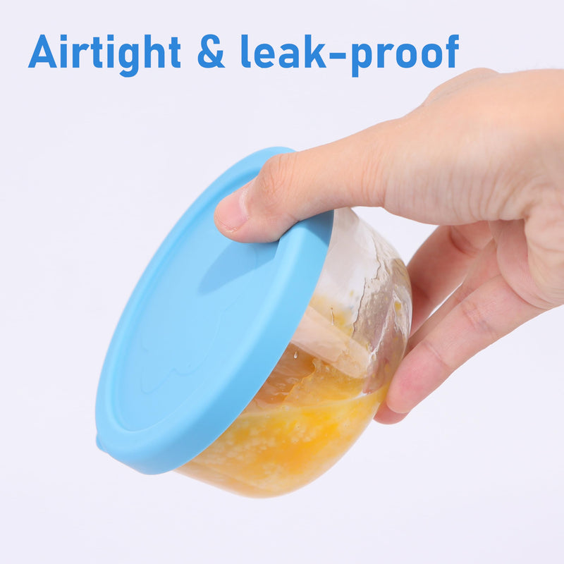 1 Cup (4 Pack) + 2 Cup (4 Pack) Silicone Replacement Lids Storage Cover for Pyrex 7202-PC and Anchor Hocking Glass Bowls (Container not Included) 8 Pack Microwave, Dishwasher and Freezer Safe 1 Cup + 2 Cup - 8 Pack
