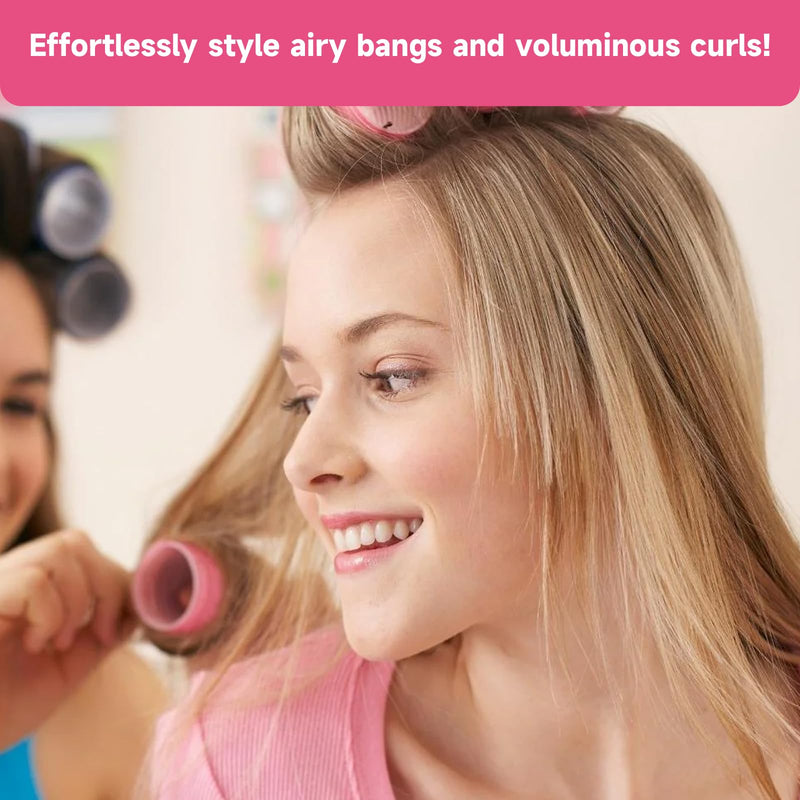  [AUSTRALIA] - 18 Pieces Rollers for Hair Volume, Velcro Rollers For Hair (Pink | Hair Rollers with Clips, Hairs Rollers with Clips for Long Medium Short Hairs Styling Hairs