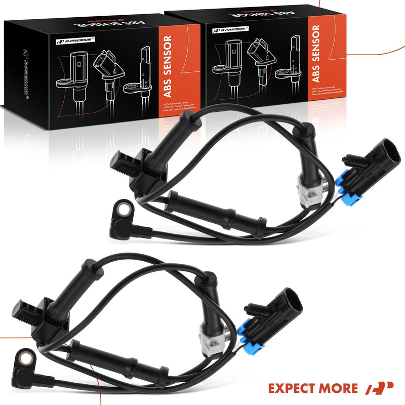 A-Premium ABS Wheel Speed Sensor Compatible with Hummer Models - H3 2006 2007 2008, Sport Utility - Front Driver and Passenger Side, (2-PC Set) Pack of 2