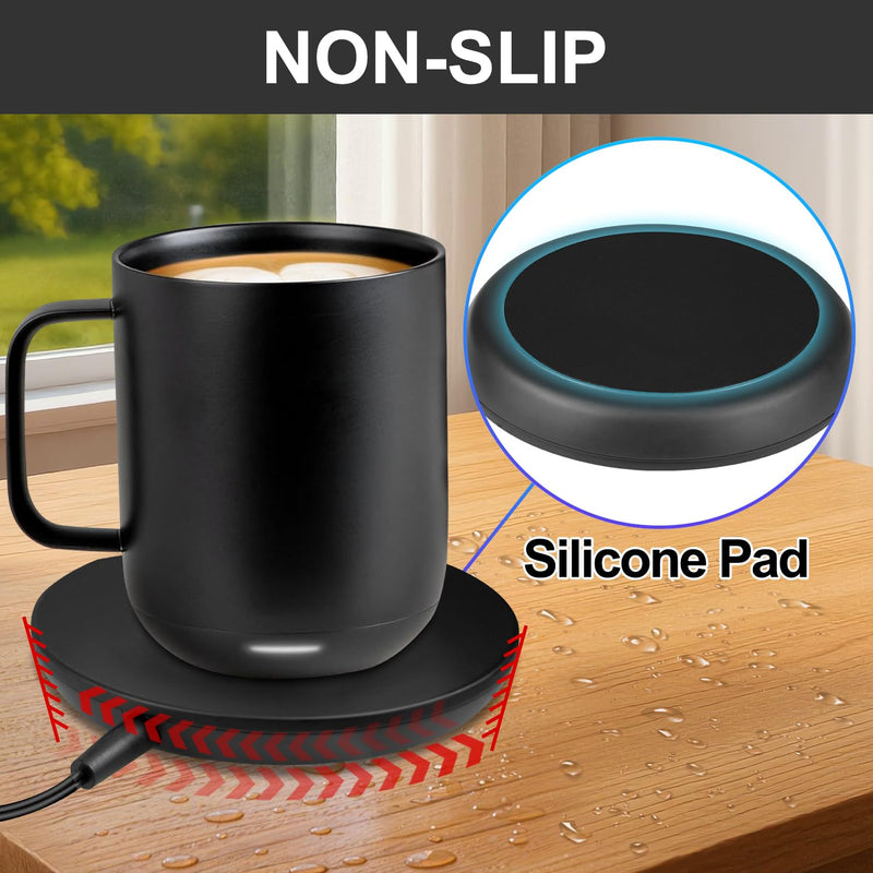 Dock Base Compatible with Em/BER Smart Mug 2 & 1(Cup Not Included) | Temperature Control Cup Charging Station | Replacement Charger Coaster for Em/BER Travel Mug Accessories-Black Black