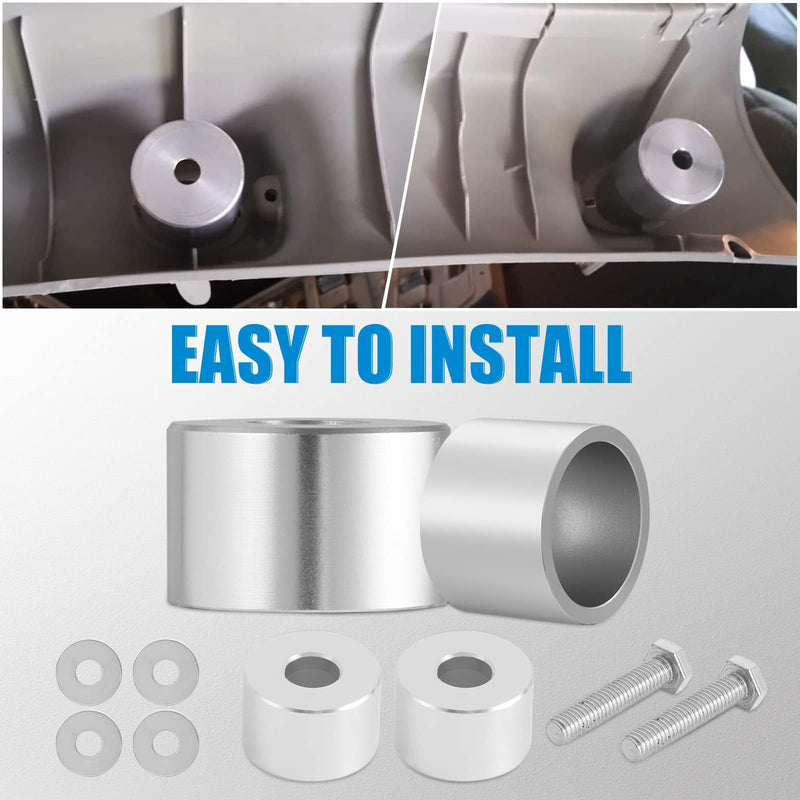A Pillar Grab Handle Repair Upgrade Kit Compatible with 2002-2009 Dodge Ram 1500 2500 3500 Aluminum Material - Silver