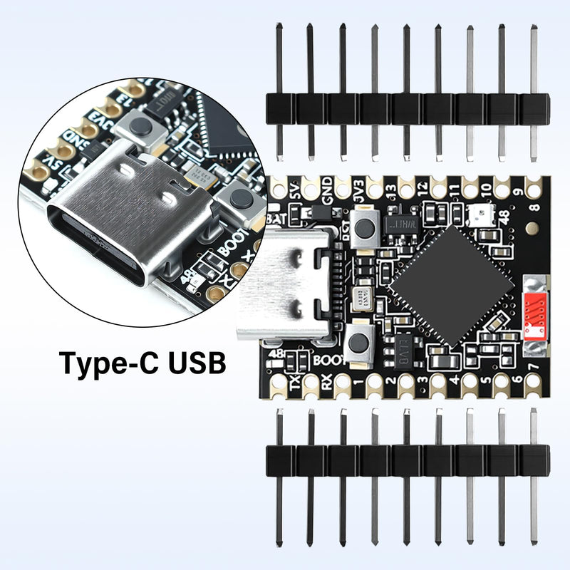 Aideepen 4-Pcs ESP32-S3 Mini Development Board, ESP32-S3 Dual-Core WiFi + Bluetooth 5.0 IoT Dev Kit, USB-C, 240MHz MCU, 2.4GHz Wireless Module, Low Power Embedded Board (No Soldered Header) S3-Black