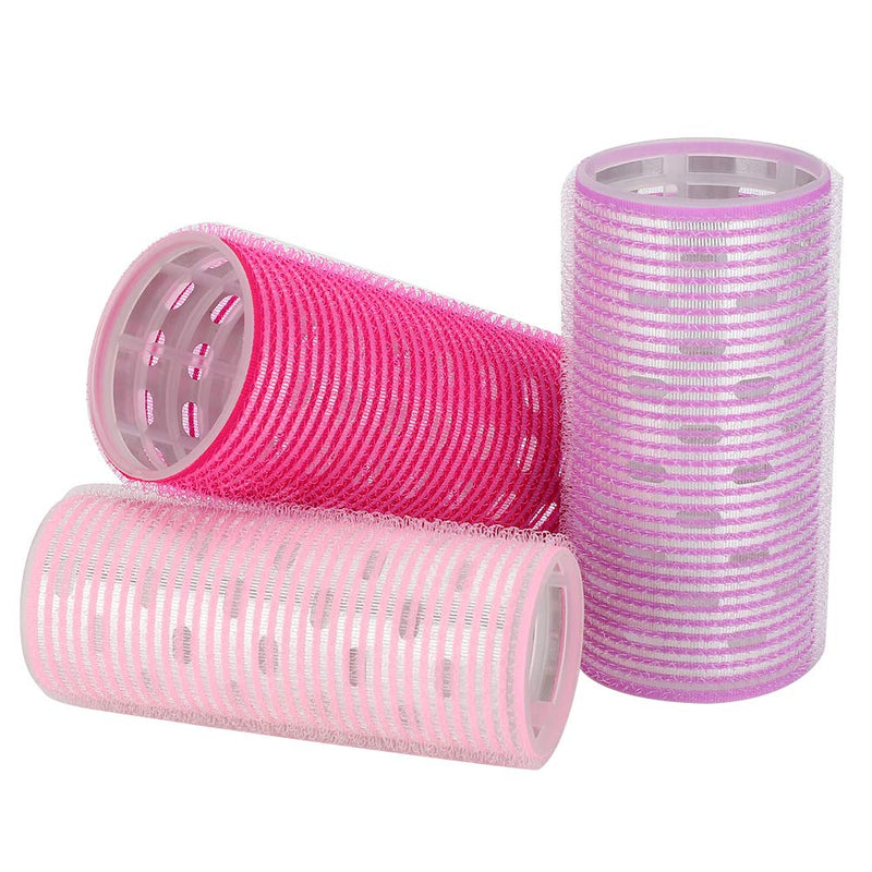 Hair curler, Curtains, Bangs, Self-Adhesive Hair Rollers with Clips, 3 Pieces, Portable Handle, Styling Tool