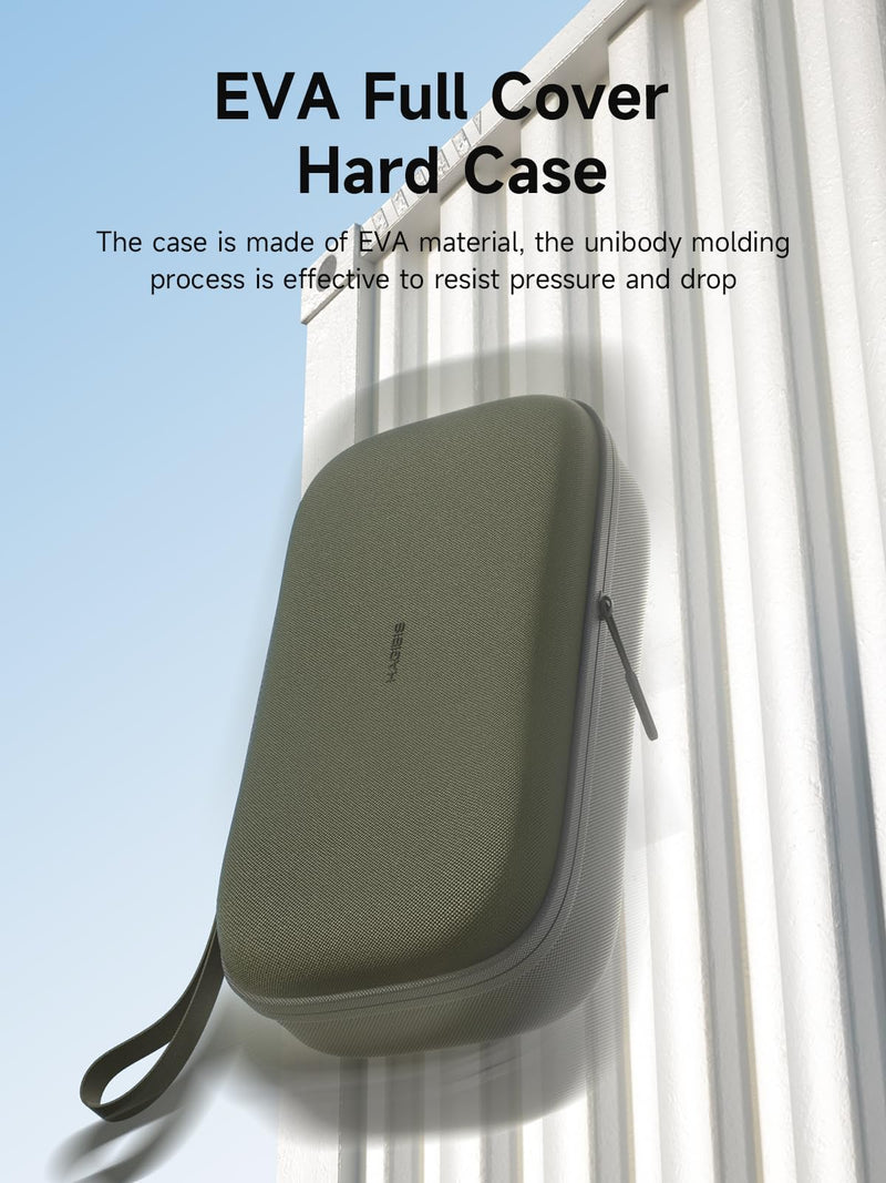 Hagibis Electronics Organizer Travel Case for Mac Mini M4/M4 Pro 2024 Portable Waterproof Carry Case for Cable, Charger, Docking Station, Power Bank, SD Card, Mouse, USB Flash Disk (Grey) Grey