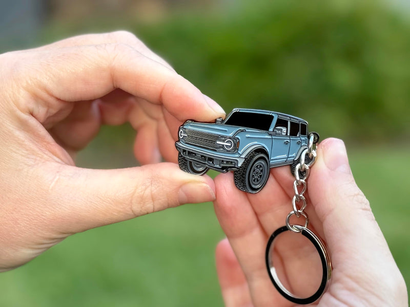 Bronco Keychain Accessories 4 door key chain Fob Cover Cool Mods compatible with Ford Bronco 2022 2023 2024 Area 51