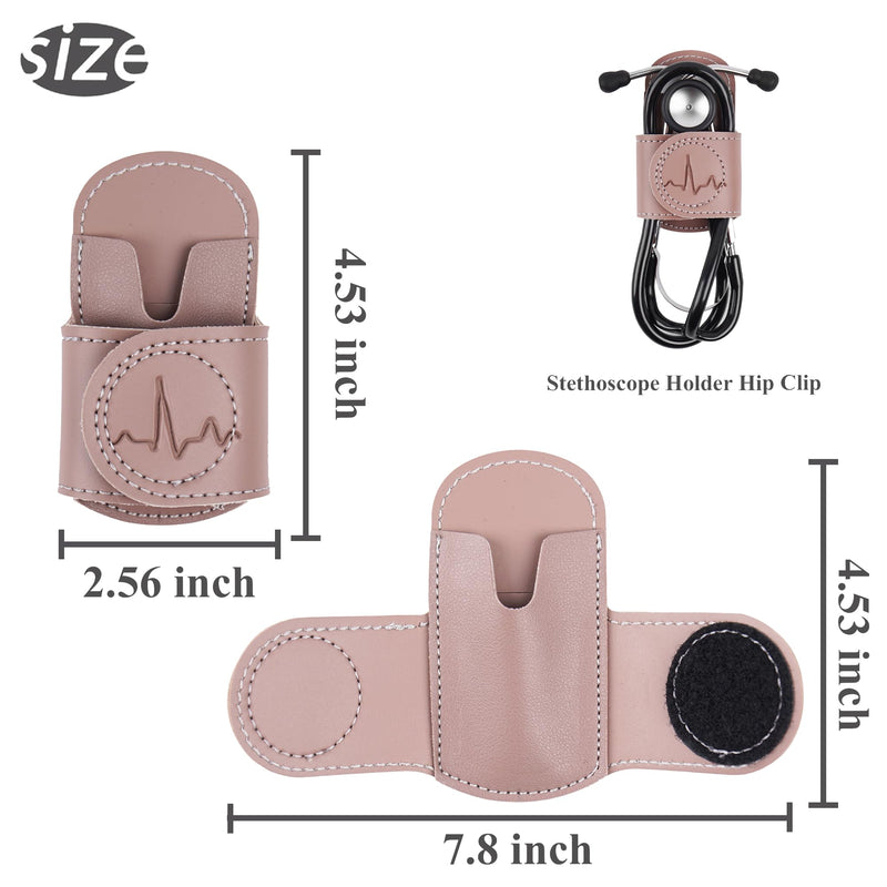Stethoscope Holder Hip Clip.Night Shift Nurse Essentials Organizer,3M Littmann Stethoscope Belt Clip for Scrubs, Nursing Tools Holster Case,Teaching Stethoscope Holder &Accessories(1-Rose) 1-Rose 1 Pack