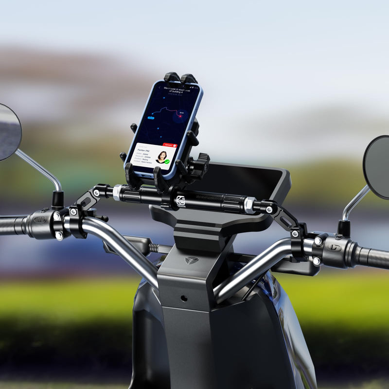 BRCOVAN Motorcycle Cross Bar, Aluminum Alloy, Length Adjustable Handlebar Extender Extension, Motorcycle Balance Bar Reinforce Lever Fit for Handlebars 22mm in Diameter