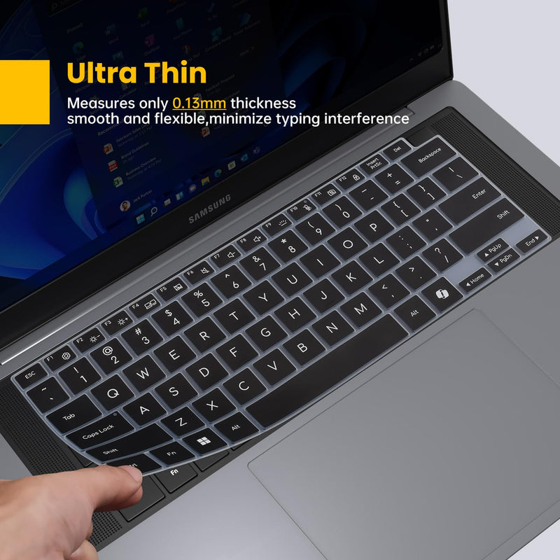 Keyboard Cover Skin for 2026 Samsung Galaxy Book 6 NP944XJG NP744BJG 14", Galaxy Book6 Pro/Ultra 14 & 16 inch NP944XJG NP964XJG NP964UJG Laptop Keyboard Protector(Not Fit GalaxyBook 5/4/3), Black