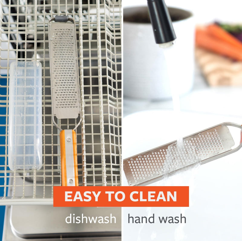 Full Circle Simply the Zest, Fine Grater and Zester with Food Catcher: High Performance, and Eco-Friendly Design – Perfect for Parmesan, Garlic, Lemon, Fruit, Chocolate and Ginger. Dishwasher Safe. Simply the Zest - Zester Wood