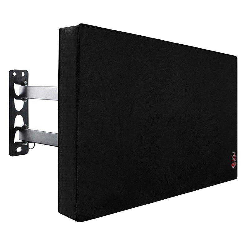 KOLIFE K LIFE Outdoor TV Cover 28 to 32 inches, Waterproof and Weatherproof, Fits Up to 30''W x 19''H for Outside Flat Screen TV 28'' - 32'' Black