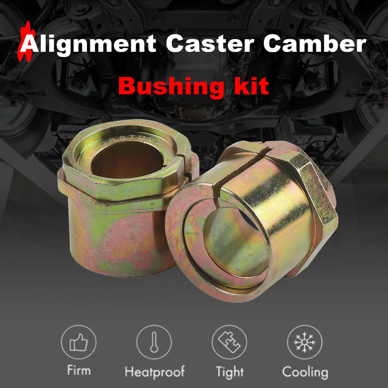 2pcs Extreme Camber Caster Alignment Bushing Kit Compatible with Ford Series Trucks F150 F250 E150 E250 E350 Madza B-Series Navajo 4x4 & 2WD Replace 45K6525, K80109