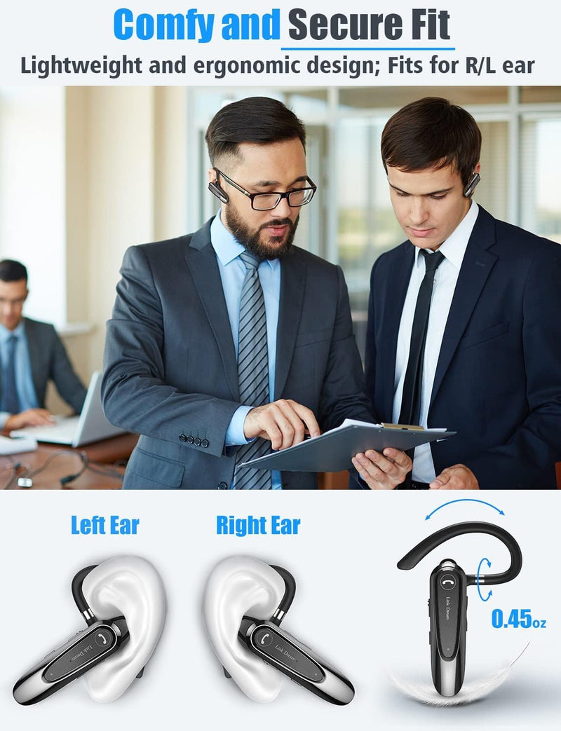 Link Dream 2 Pack Bluetooth Earpiece for Cell Phone with Mute