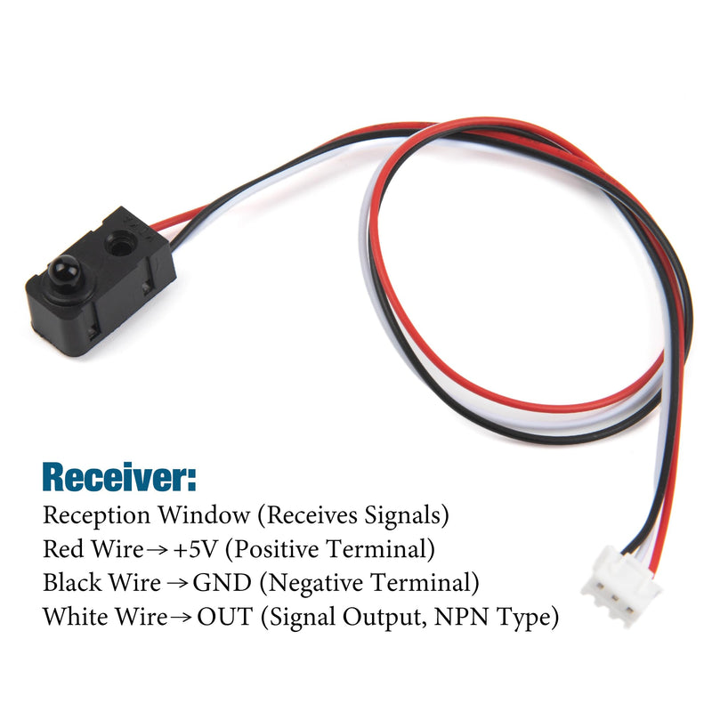 5Pcs IR Break Beam Sensor LEDs Counting Module Distance Sensor Split 5MM Through-Beam Photoelectric Switch for Apply Relay 5 Sensors