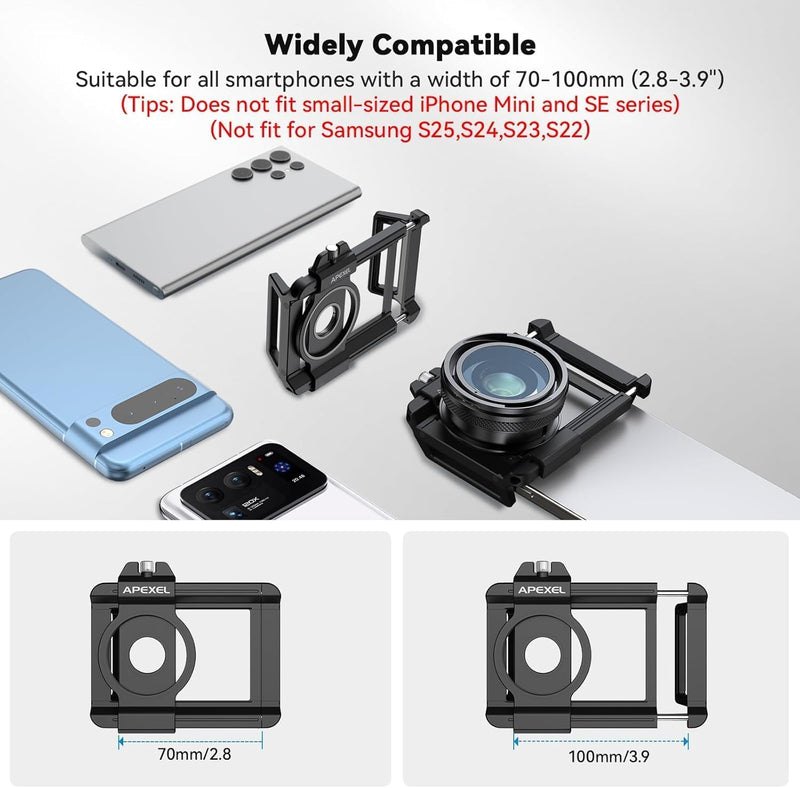 Macro Lens Kit for Smartphone, 10-20X Micro Phone Lens with Universal Lens Clip, HD Magnifier Photography Lens for iPhone Android Phone (Fits for Almost All Phone), Phone Macro Lens Attachment 10X-20X