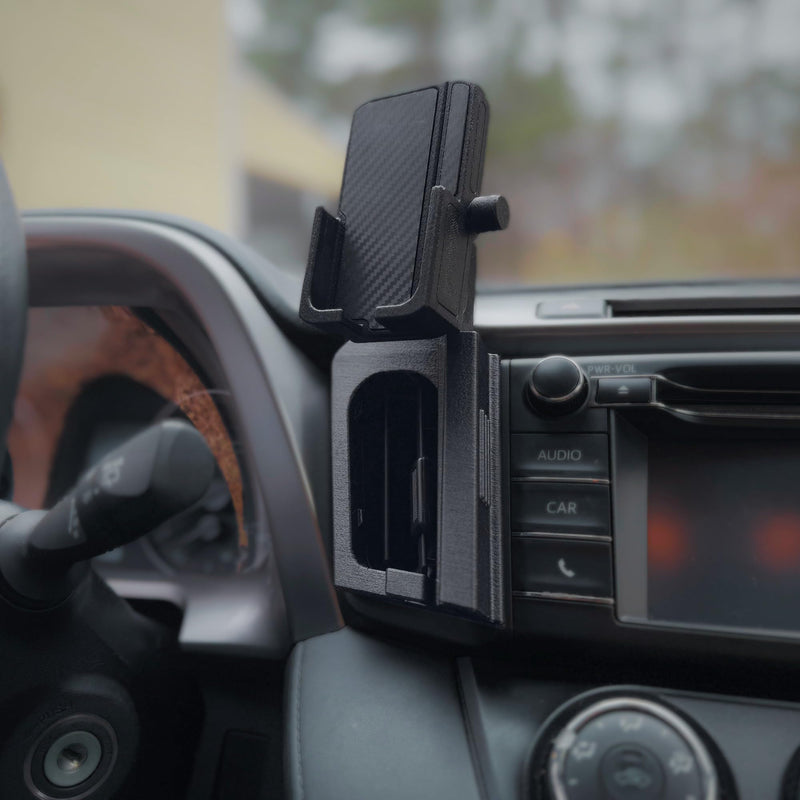 Dash Phone Holder for Toyota RAV4 (2013, 2014, 2015, 2016, 2017, 2018) - Custom Fit No-Drill Cradle Mount - Secure Dashboard Accessory for iPhone, Samsung, Pixel - Non-Blocking Vent Design