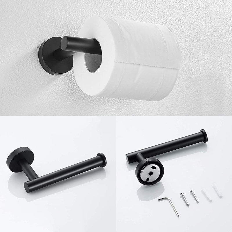 3-Pieces Bathroom Accessories Kit, Matte Black Bathroom Hardware SUS304 Stainless Steel Wall Mounted-Includes 12" Hand Towel Bar, Toilet Paper Holder, Robe Towel