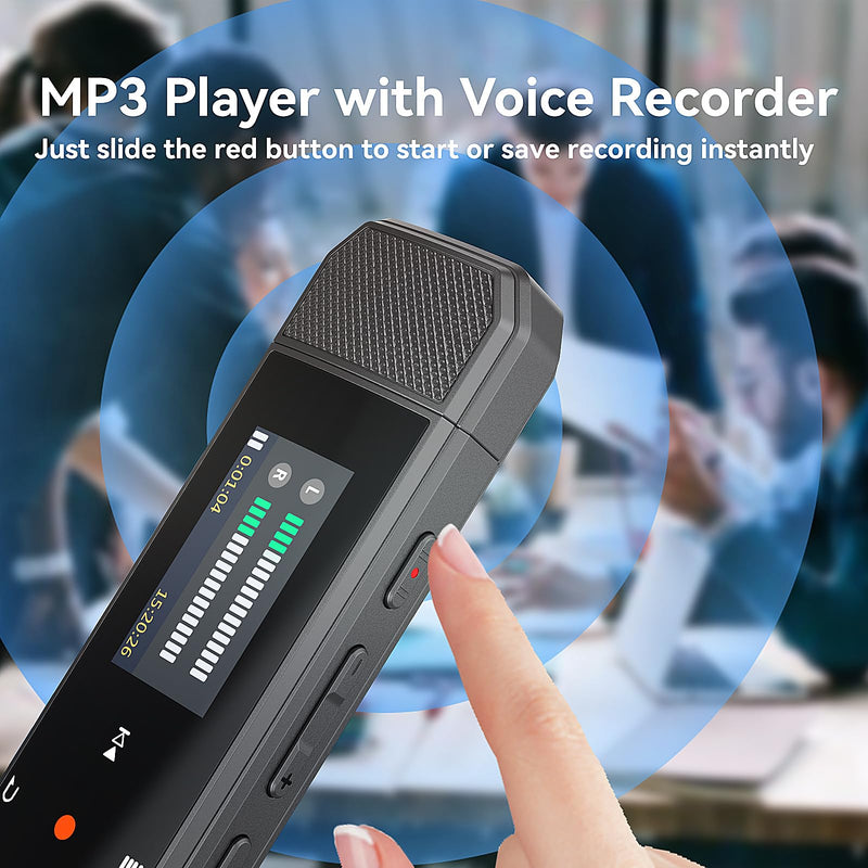 RUIZU 32GB USB-C MP3 Player with Bluetooth 5.3 & Clip for Sports Running | Portable Music Player with FM Radio, One-Button Voice Recorder, Digital Audio Shuffle Repeat, Mobile Phone File Transfer