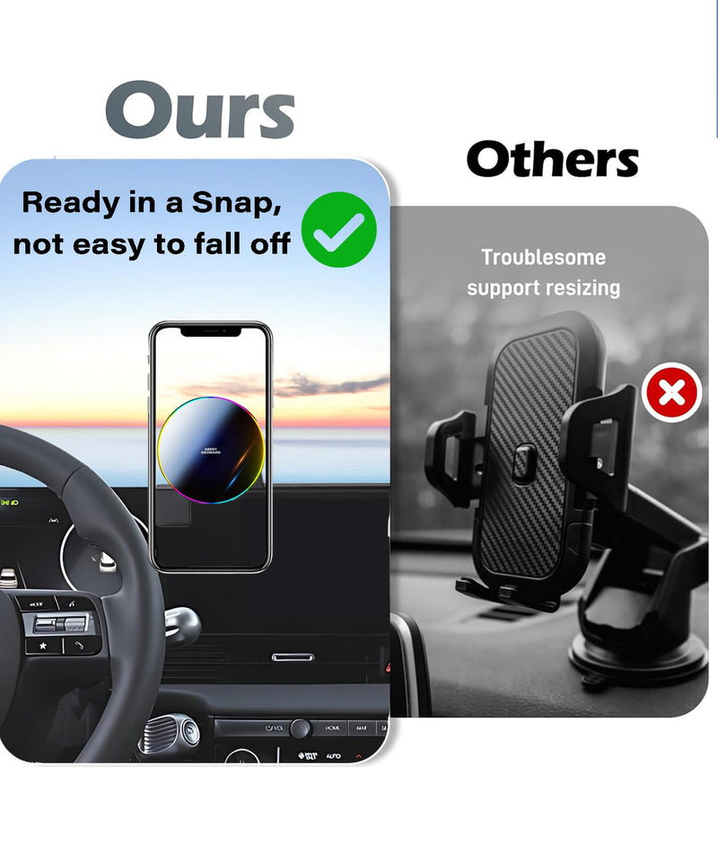 Car Phone Mount for 2022-2025 Hyundai loniq 5 12.3" Screen Accessories | MagSafe 15W Fast Wireless Charger Cell Phone Holder,360° Rotatable 3D Fit Navigation Clip-On Cradle,will Not Block Air Vents fit for 2022-2025 Hyundai loniq 5(12.3 Inch)