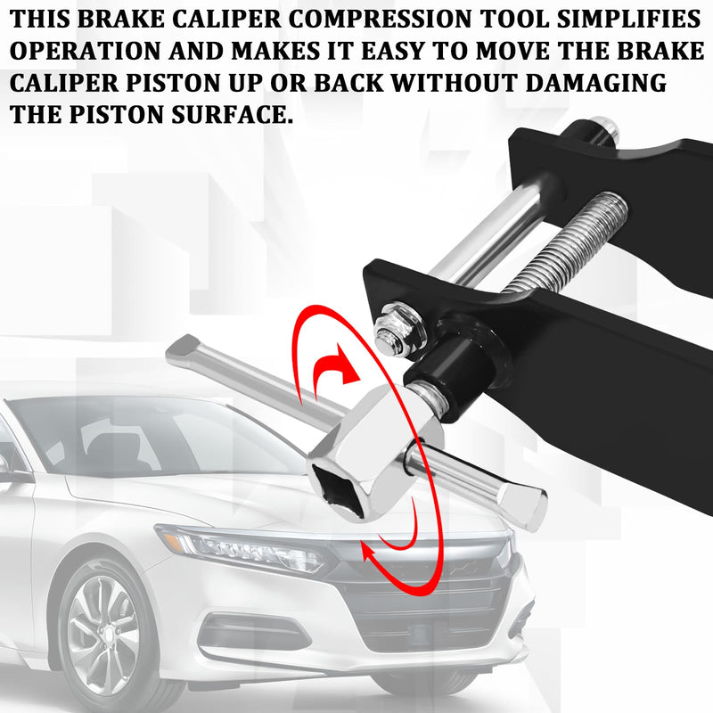 Brake Pad Spreader Tool Brake Caliper Hangers Caliper Compression Tool Heavy Duty Disc Brake Caliper Piston Pad Installation Spreader Tool for Car Truck SUV Motorcycle Universal Accessories Black