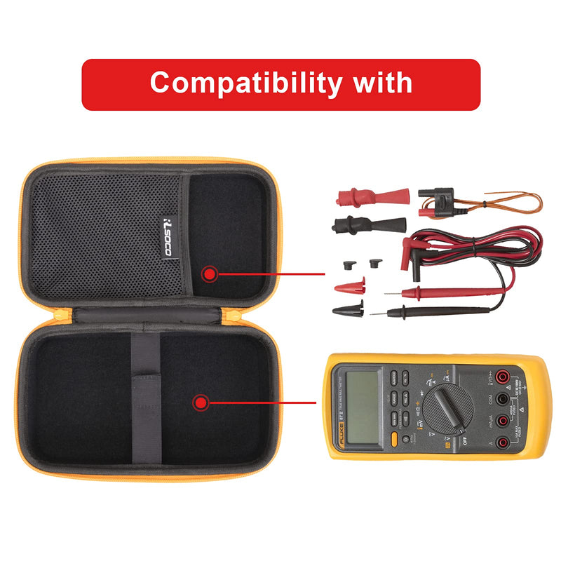 RLSOCO Carrying Case for Fluke 87V / 88V / 77-4 / 87V/E2 / 83V / 86V & EEVblog BM786 & Brymen BM789 Industrial Digital Multimeter (Case Only) Case for 87V