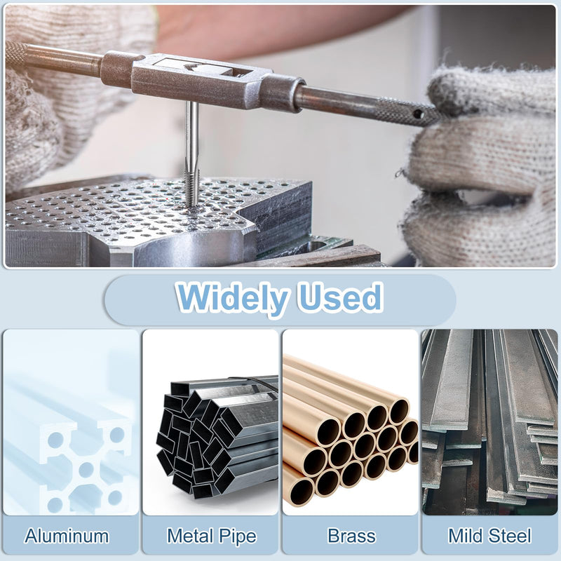 uxcell Hand Bottom Tap 1-1/4-12 UNF 2B Thread Bottoming Style Threading Taps High Speed Steel HSS6542 Straight Flutes Screw Tapping Tool