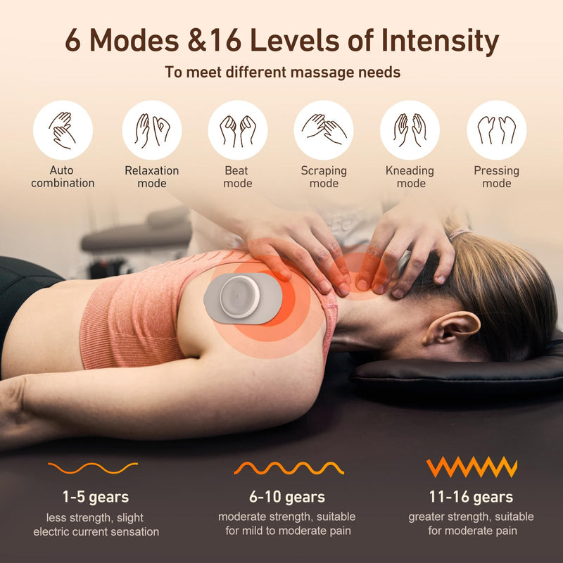 Wireless TENS Unit, Health Expert,Protable Massager,Muscle Stimulator with LCD Screen and Charging Box