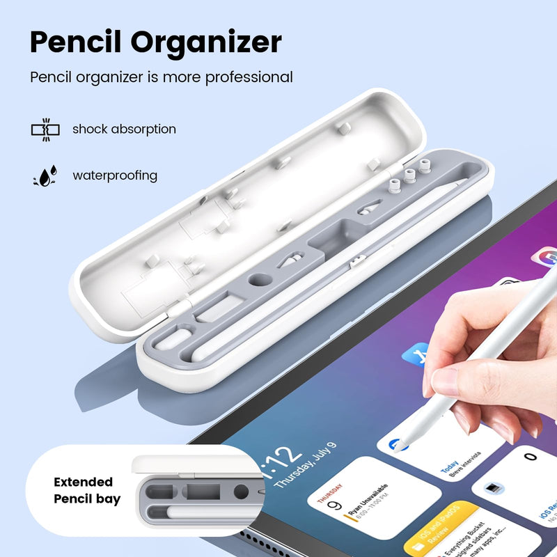 Carrying Pencil Case Storage Box with Lid for Apple Pencil 2nd Gen and 1st Generation Pen Protective Carrying Case Lightweight Compact Holder Hard Storage Box for iPad Pencil Holder Accessories