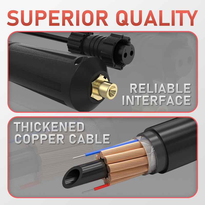 YESWELDER MIG Welding Torch, Suitable for FLUX-135PRO Welder, Replacement Gasless Welding Gun