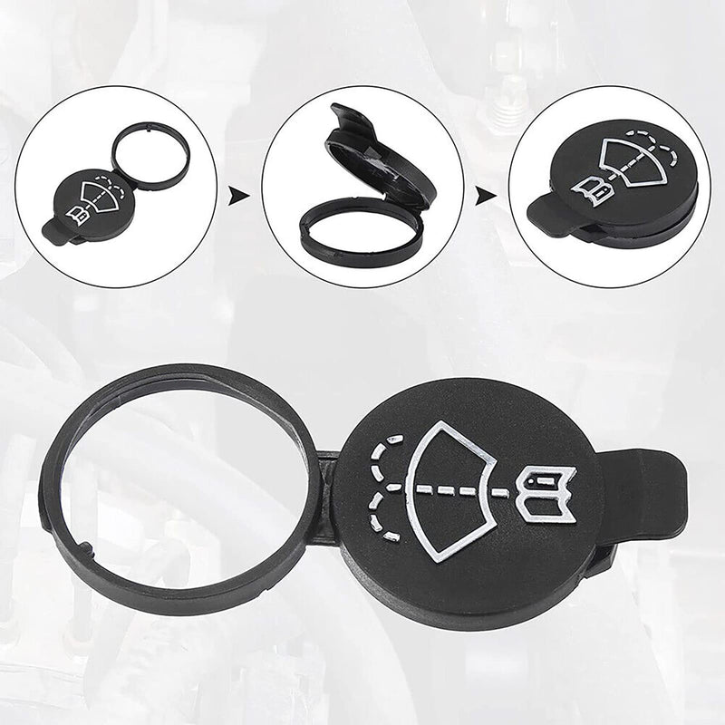 Windshield Wiper Washer Fluid Reservoir Tank Bottle Cap Cover For Chevrolet，For Buick, For Cadillac, For GMC，For Chevrolet part of the model BLACK 1