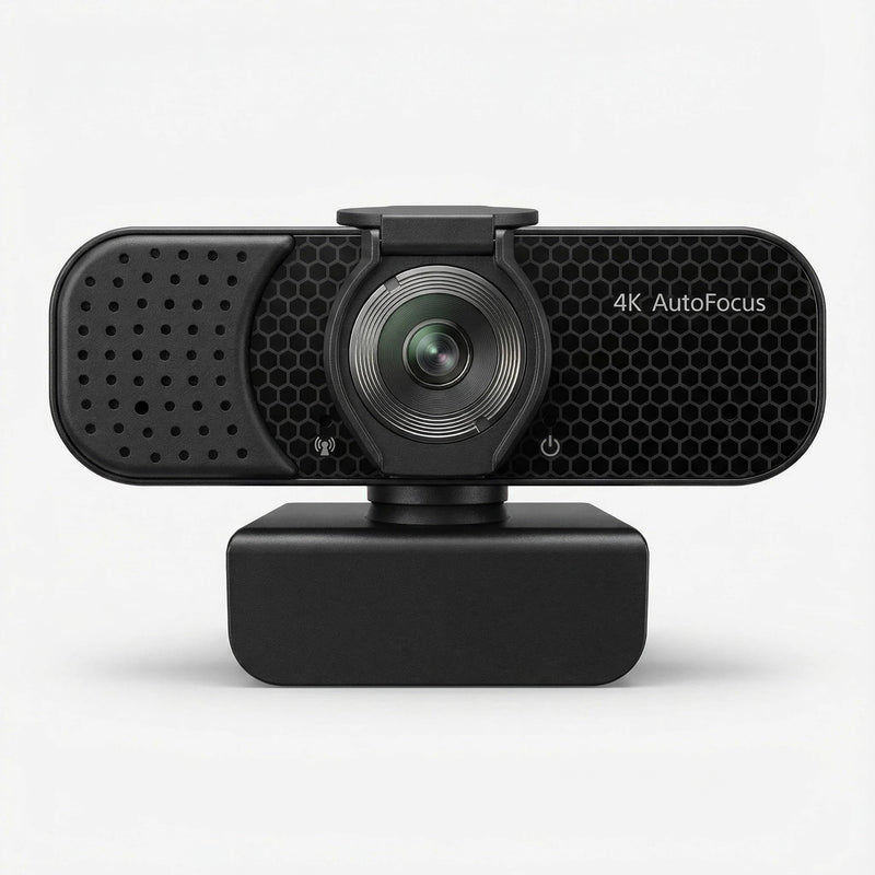 Gohero 4K Webcam with Dual PDAF Autofocus & Auto Light Correction | 2 Noise Reduction Mics, 83° FOV, Privacy Cover, USB-A, Pro Series Black002
