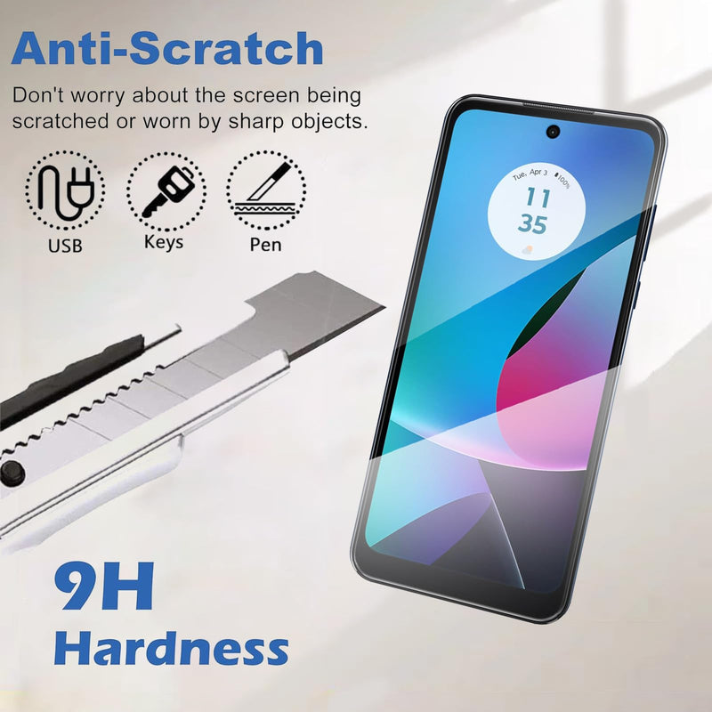 Lyphpe【3 Pack Privacy Screen Protector for Motorola Moto G Play(2023) 9H Tempered Glass Anti-Spy Private Film Compatible for Motorola Moto G Play(2023) Case Friendly