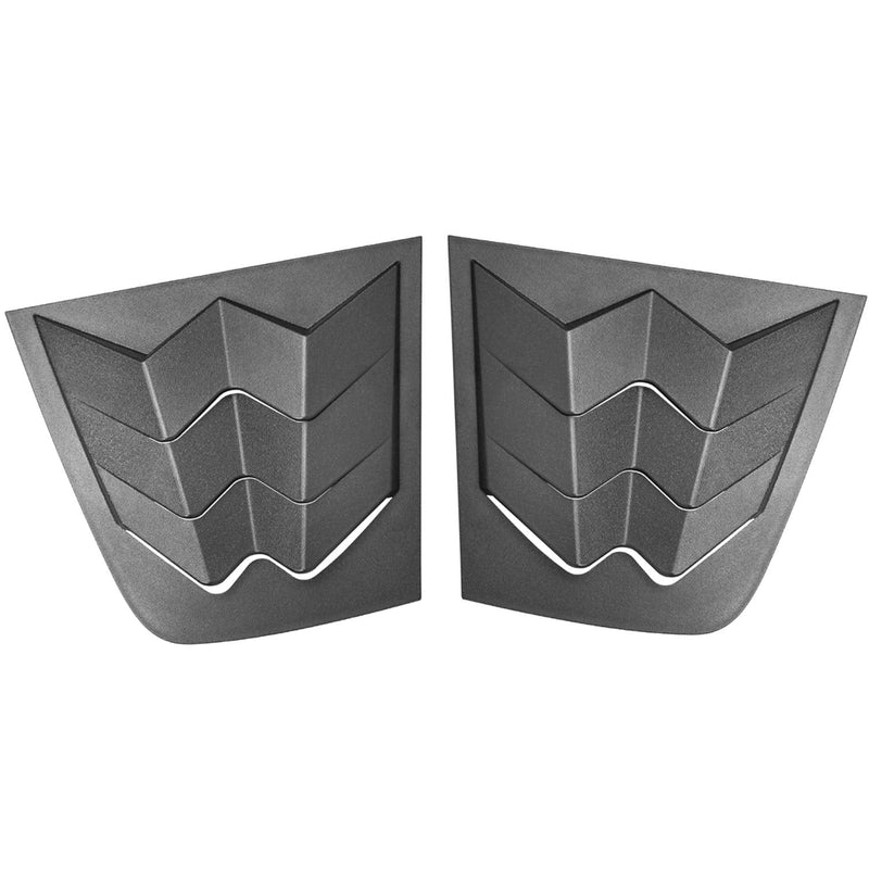 Bonbo Side Window Louvers Air Vent Scoop Shades Cover Blinds ABS Fit for Dodge Charger 2011-2023 in GT Lambo Style Custom Fit (Matte Black)