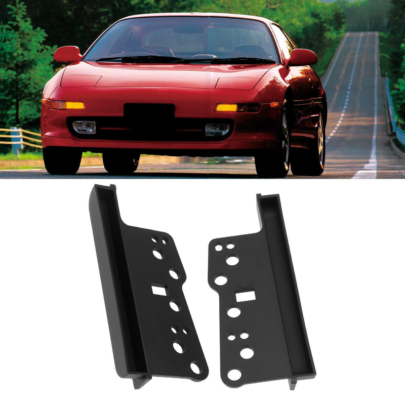 1 Pair Double DIN Car Stereo Fascia Mount Brackets Compatible with Toyota Celica MR2 RAV4